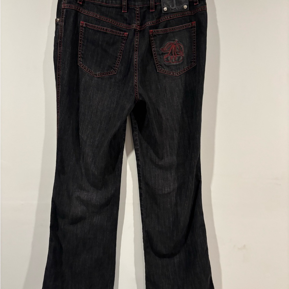 Escada Black Denim with Red Accents